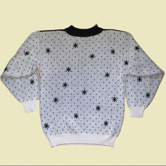 vintage 80s 90s‎ barbra sue cute knit sweater winter snow skating holiday small - Picture 2 of 8